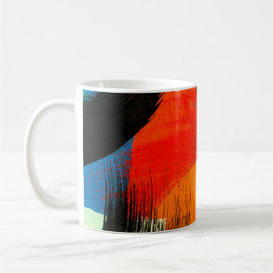 Abstract background. Acrylic colours. Painting on  Coffee Mug
