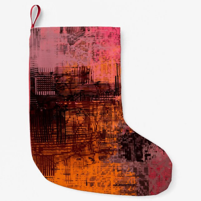 Abstract background art. 2d illustration image. Ex Small Christmas Stocking (Front)