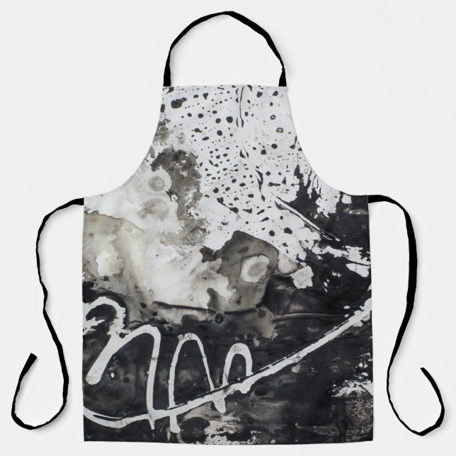Abstract background black and white apron (Front)