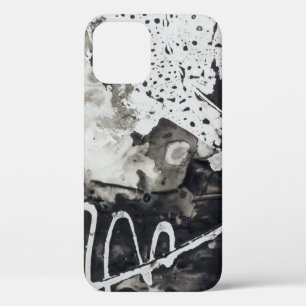 Abstract background black and white iPhone 12 case
