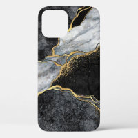 abstract background, black and white marble mosaic