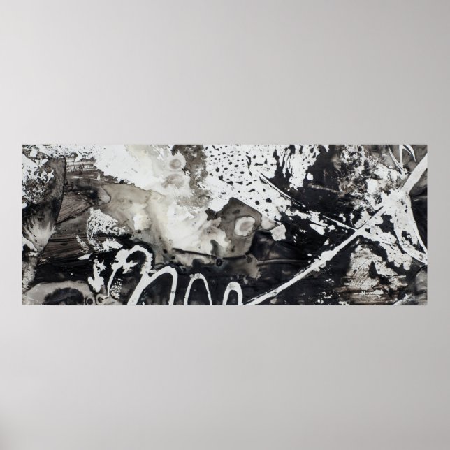 Abstract background black and white poster (Front)