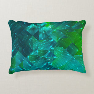 abstract background. blue and green mosaicbackgrou decorative cushion