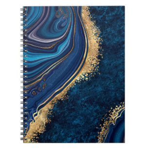 abstract background blue marble agate granite mosa notebook
