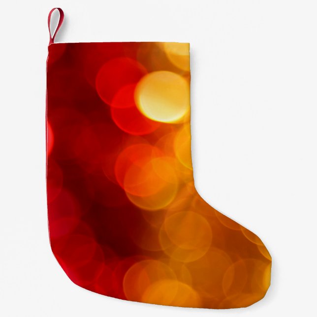 Abstract background blur small christmas stocking (Front)