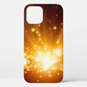 Abstract background - bright orange lightslight,ba iPhone 12 case