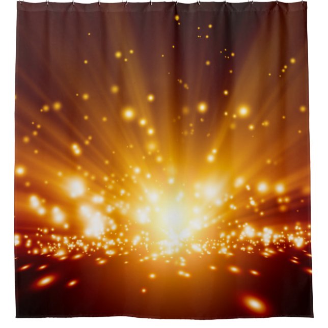 Abstract background - bright orange lightslight,ba shower curtain (Front)