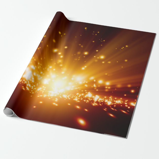 Abstract background - bright orange lightslight,ba wrapping paper (Unrolled)