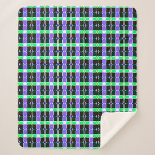 abstract background, colored tartan pattern, moder sherpa blanket