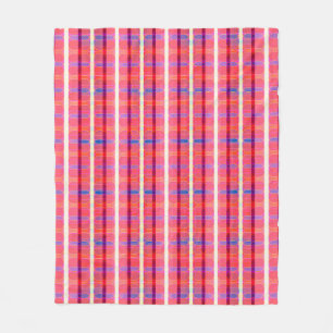 abstract background, colorful intersecting striped fleece blanket