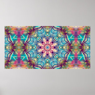 Abstract background colorful kaleidoscopical. Illu Poster