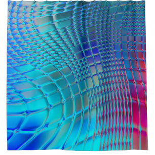 Abstract background. Colorful wavy design wallpape Shower Curtain