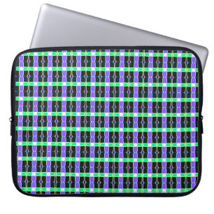 abstract background, coloured tartan pattern, mode laptop sleeve