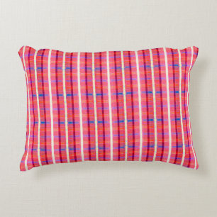 abstract background, colourful intersecting stripe decorative cushion