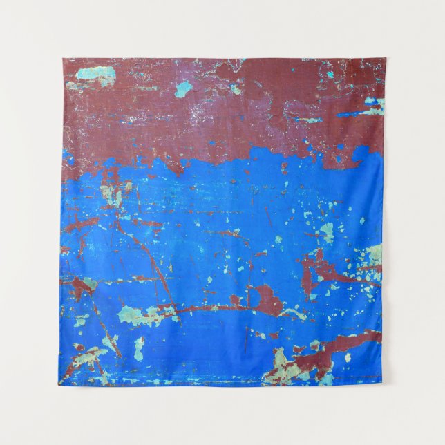 Abstract background, Colourful of steel rusty text Tapestry (Front)