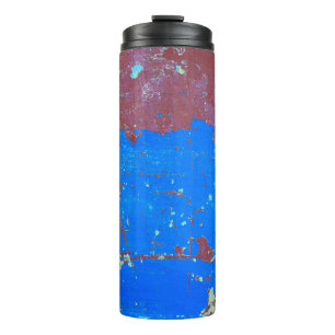 Abstract background, Colourful of steel rusty text Thermal Tumbler