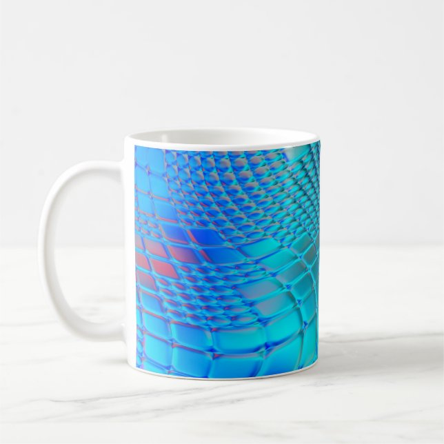 Abstract background. Colourful wavy design wallpap Coffee Mug (Left)