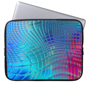 Abstract background. Colourful wavy design wallpap Laptop Sleeve