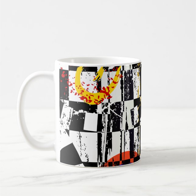 abstract background composition, with strokes, spl coffee mug (Left)