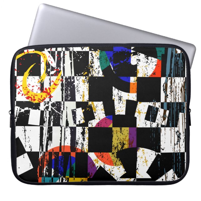 abstract background composition, with strokes, spl laptop sleeve (Front)
