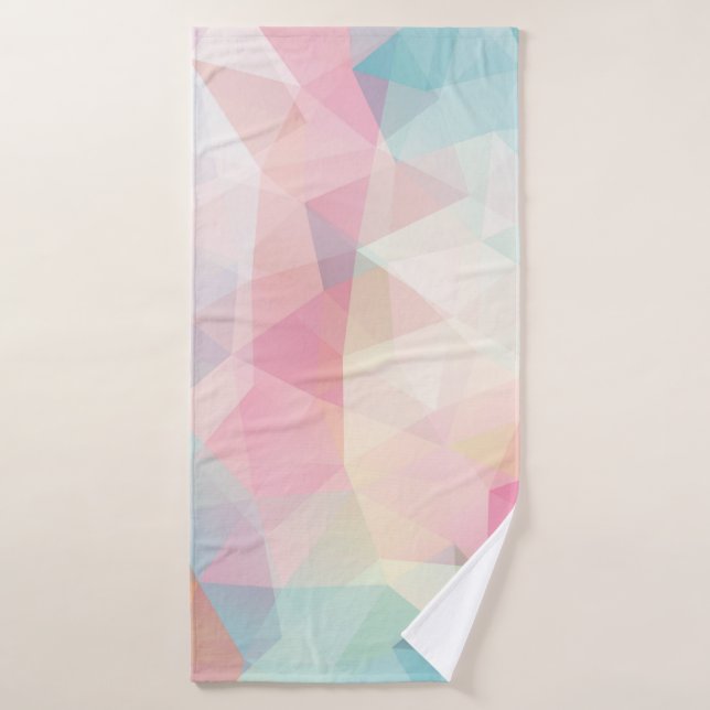 abstract background consisting of trianglesbackgro bath towel (Bath Towel)