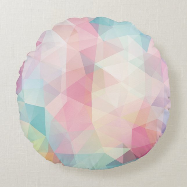 abstract background consisting of trianglesbackgro round cushion (Front)