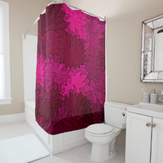 Abstract Background Dark Purple Floral Shower Curtain