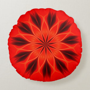 Abstract background. Geometric oriental kaleidosco Round Cushion