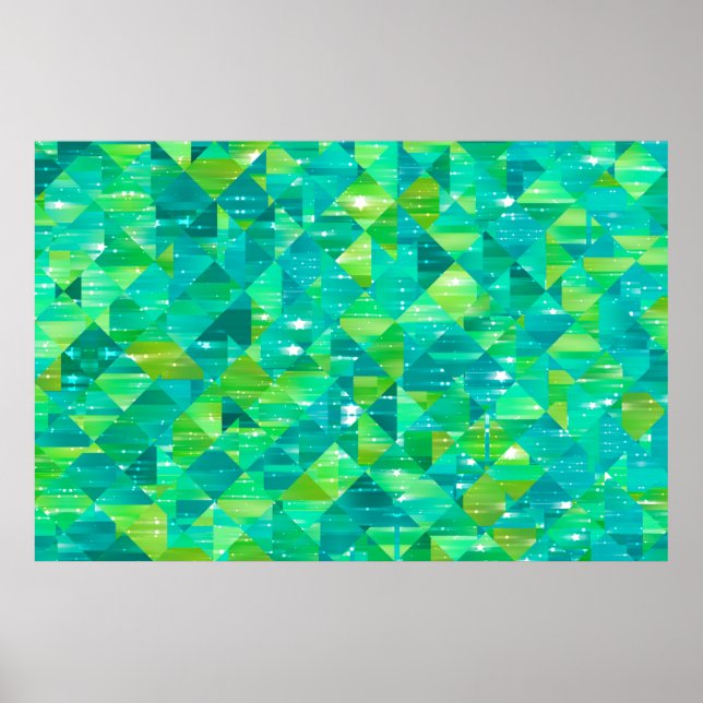 Abstract background. green mosaic poster (Front)