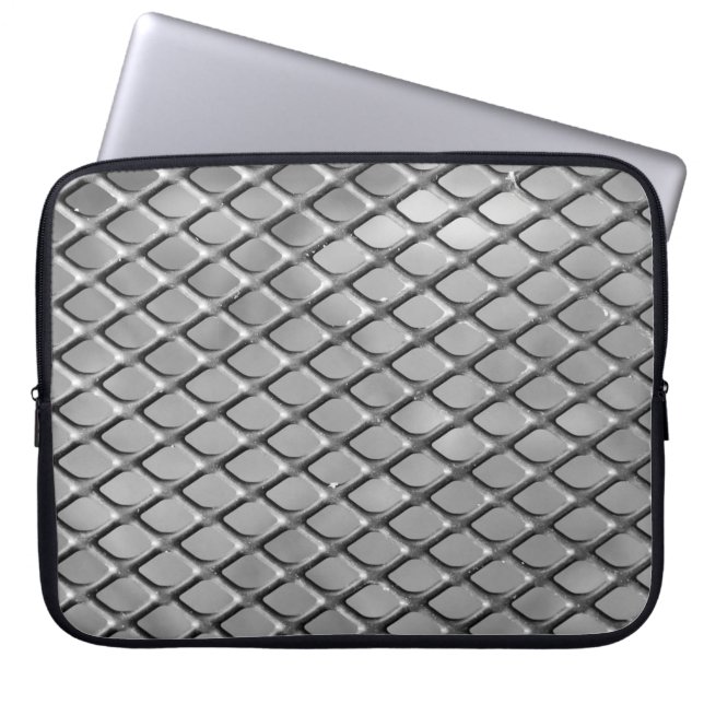 Abstract background grey laptop sleeve (Front)