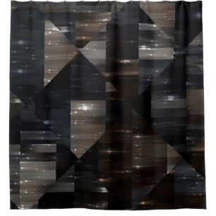 abstract background. grey mosaic illustration digi shower curtain