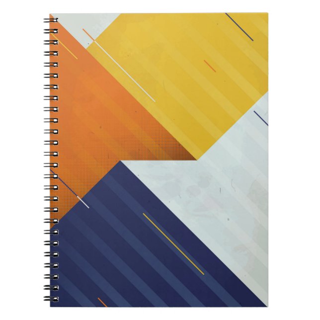  Abstract Background. Grunge texture. Triangle geo Notebook (Front)