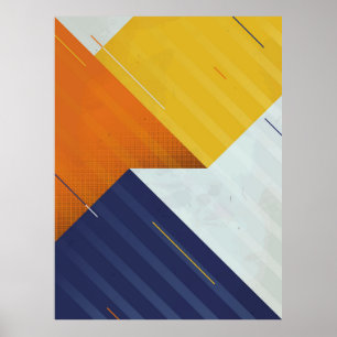 Abstract Background. Grunge texture. Triangle geo Poster