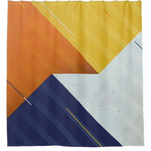  Abstract Background. Grunge texture. Triangle geo Shower Curtain (Front)