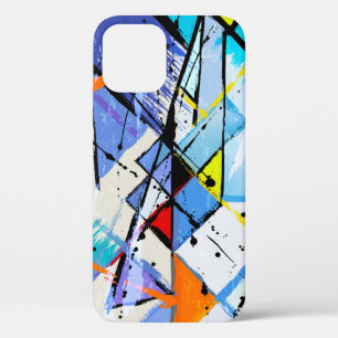 abstract background illustration, with strokes, sp iPhone 12 case