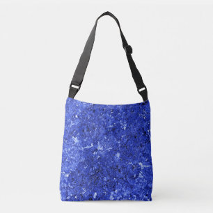 Abstract Background in Cobalt Blue Crossbody Bag