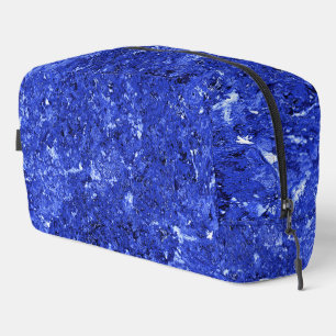 Abstract Background in Cobalt Blue Dopp Kit