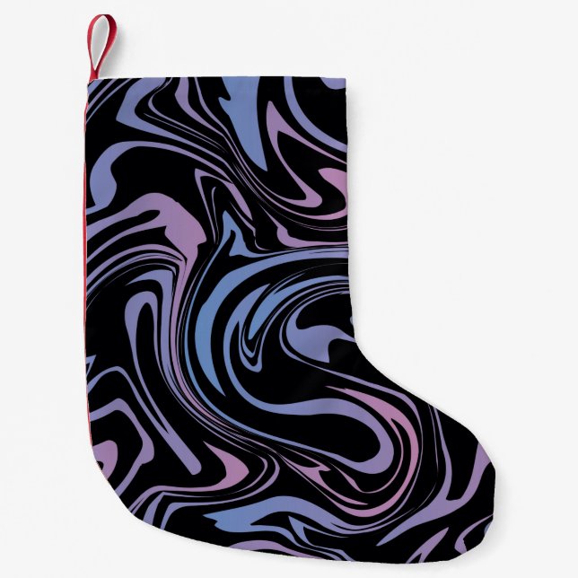 Abstract background. Liquid marble. Background flu Small Christmas Stocking (Front)