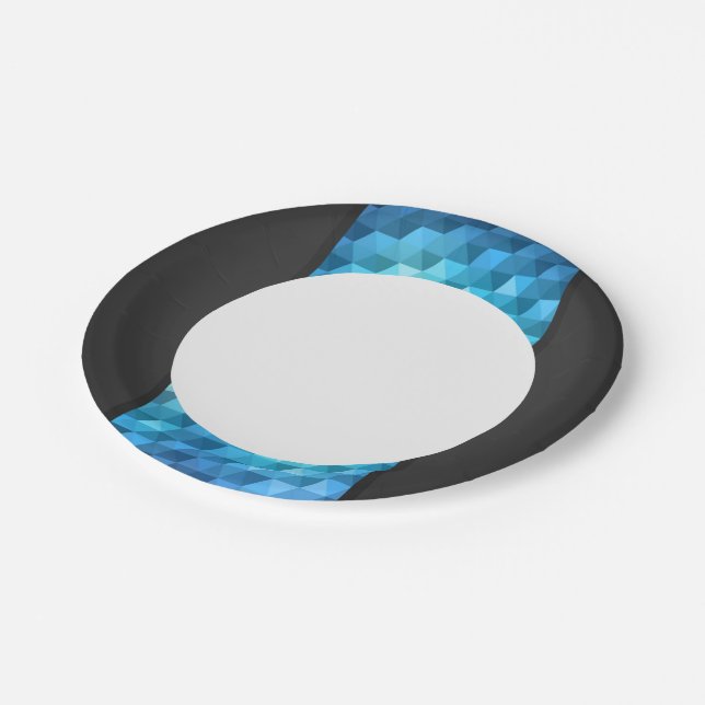 Abstract background made of mosaic pattern paper plate (Angled)