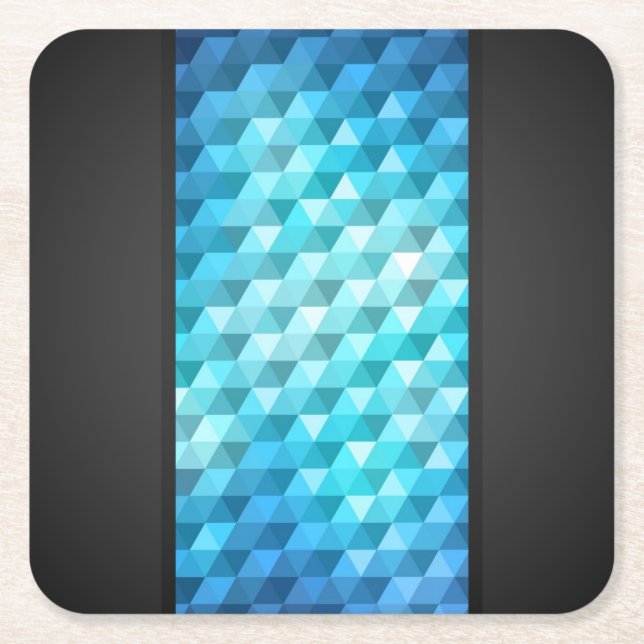 Abstract background made of mosaic pattern square paper coaster (Front)