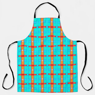 abstract background multicolored gingham pattern apron