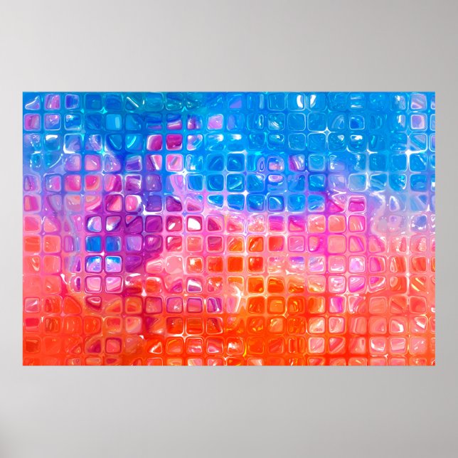 abstract background.multicolored mosaic poster (Front)