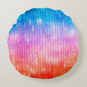 Abstract background. multicolored shiny background round cushion