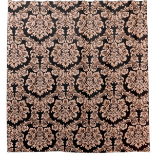 Abstract background of a heavy purple brocade fabr shower curtain