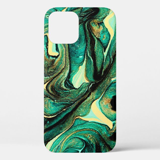 Abstract background of acrylic paints in aquamarin Case-Mate iPhone case (Back)