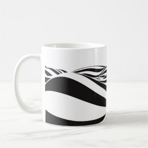 Abstract background of waves. 3D optical illusion- Coffee Mug