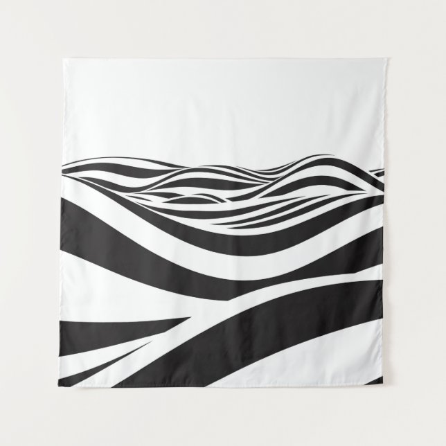 Abstract background of waves. 3D optical illusion- Tapestry (Front)