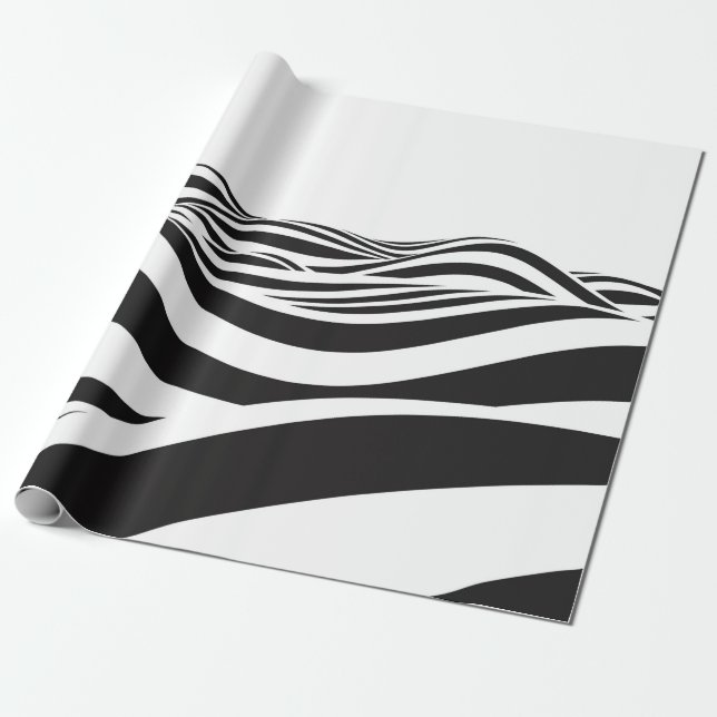 Abstract background of waves. 3D optical illusion- Wrapping Paper (Unrolled)
