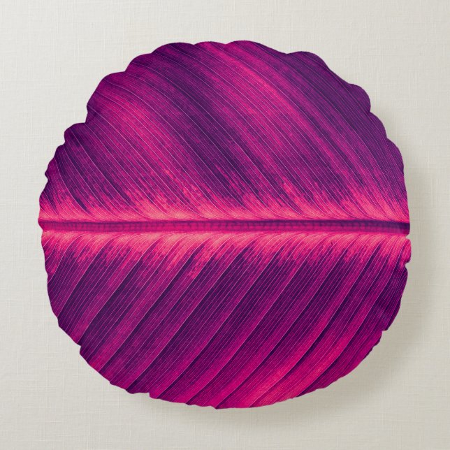 abstract background,palm leaf vein,toned process round cushion (Front)