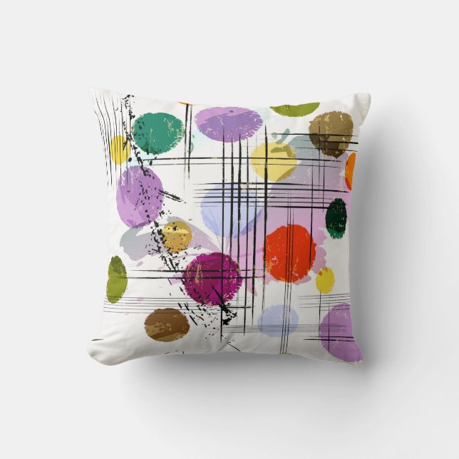 abstract background pattern, with circles, lines,  cushion (Front)